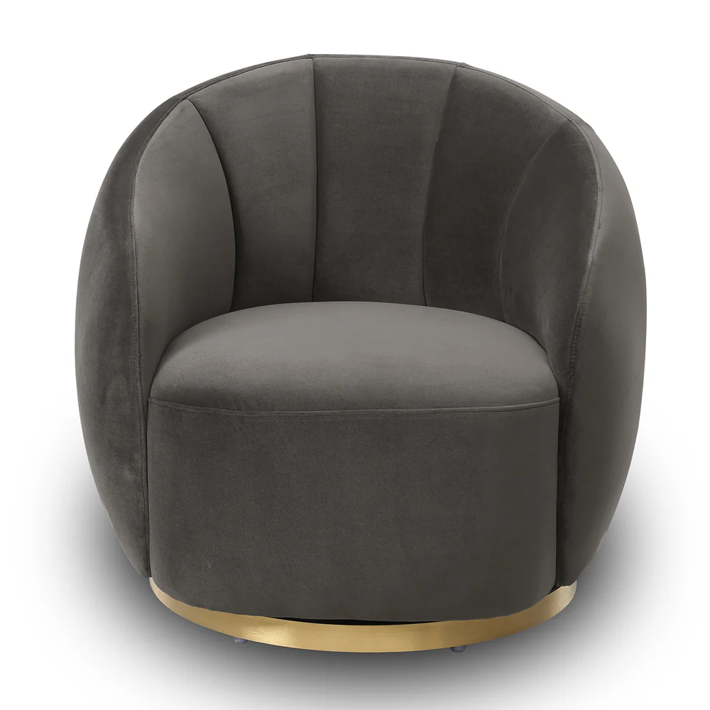 Liang & Eimil Bulpa Occasional Chair - Kaster II Slate Velvet