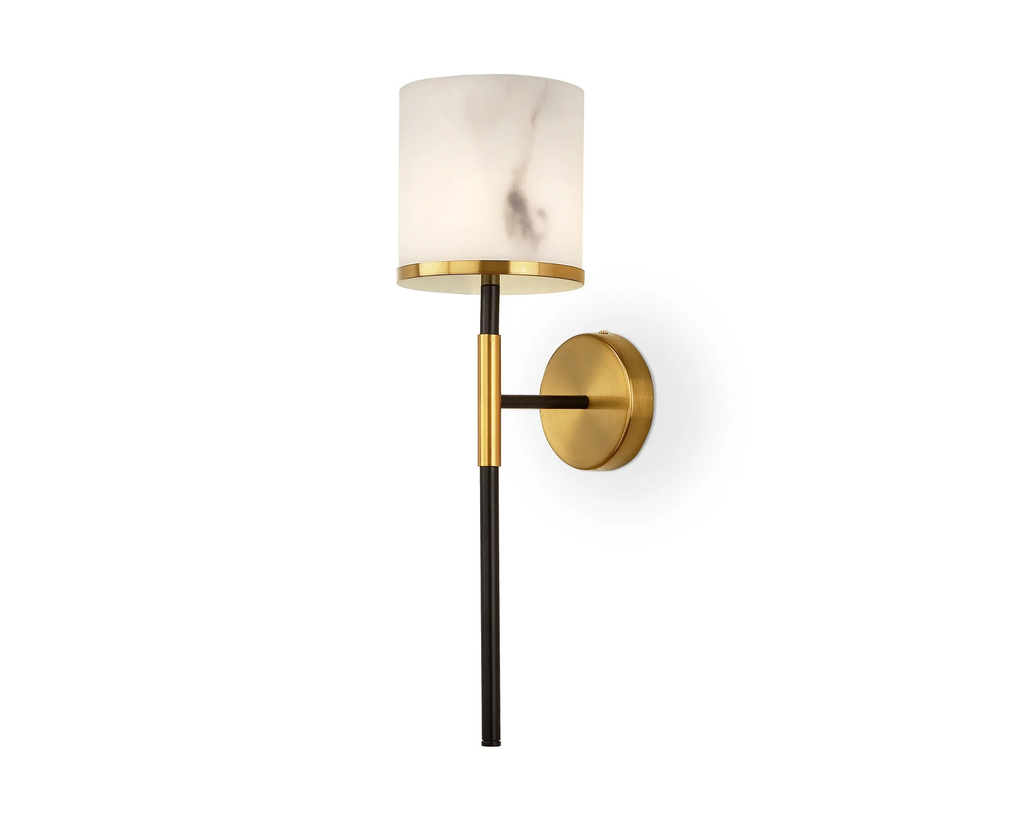 Liang & Eimil Callum Wall Light – Alabaster Effect, Brass & Black - Image 3