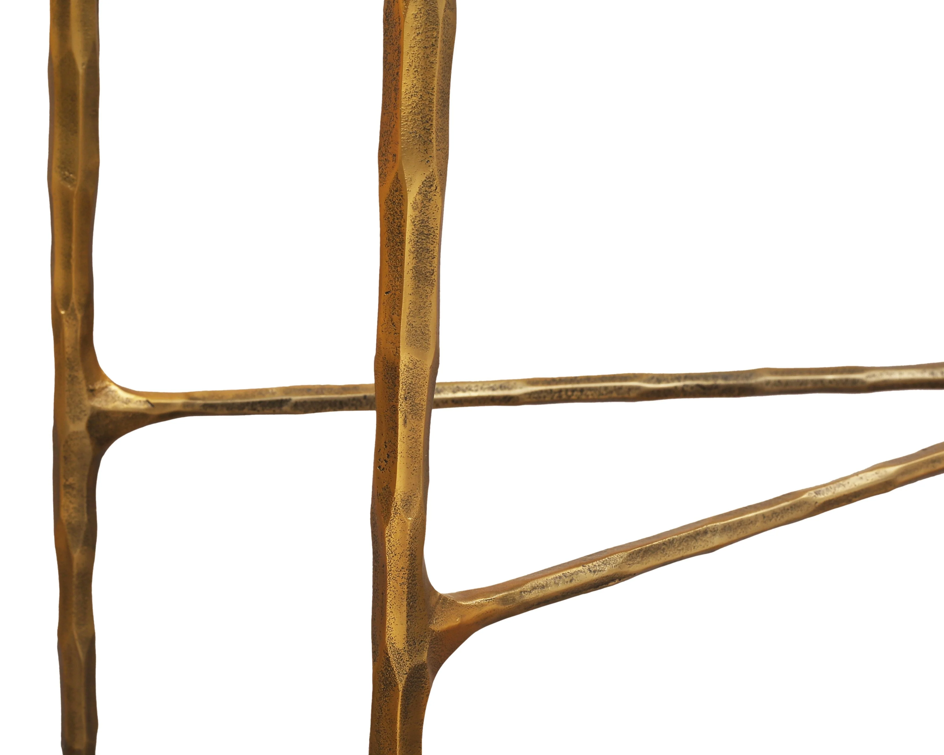 Liang & Eimil Cobra Console Table – Textured Antique Brass and Glass - Image 5