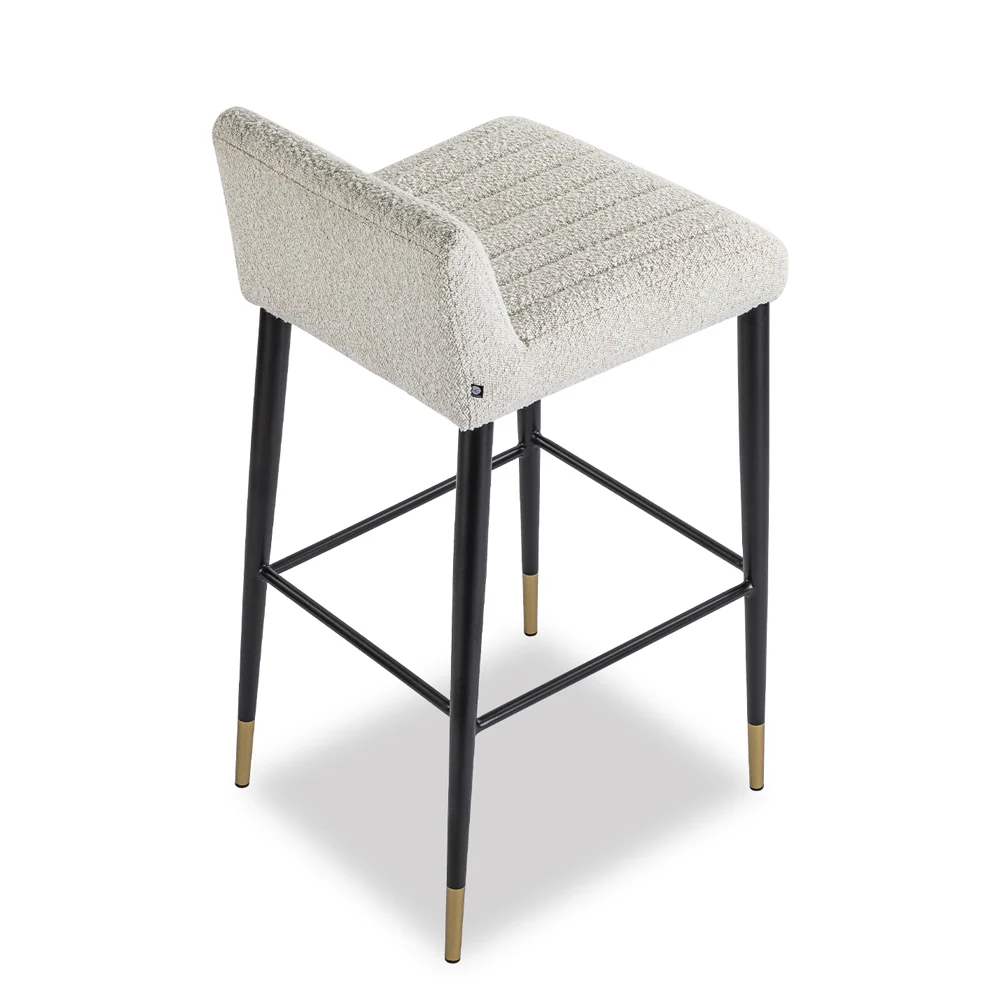 Liang & Eimil Coltrane Bar Stool with Boucle Sand Fabric - Image 4