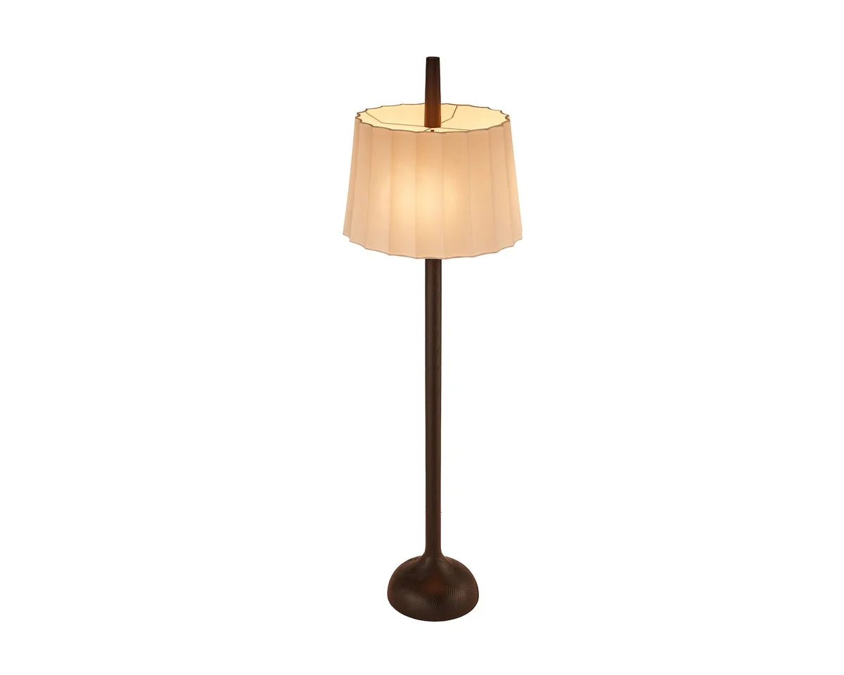 Liang & Eimil Conti Floor Lamp – White Linen/Black Ash - Image 3