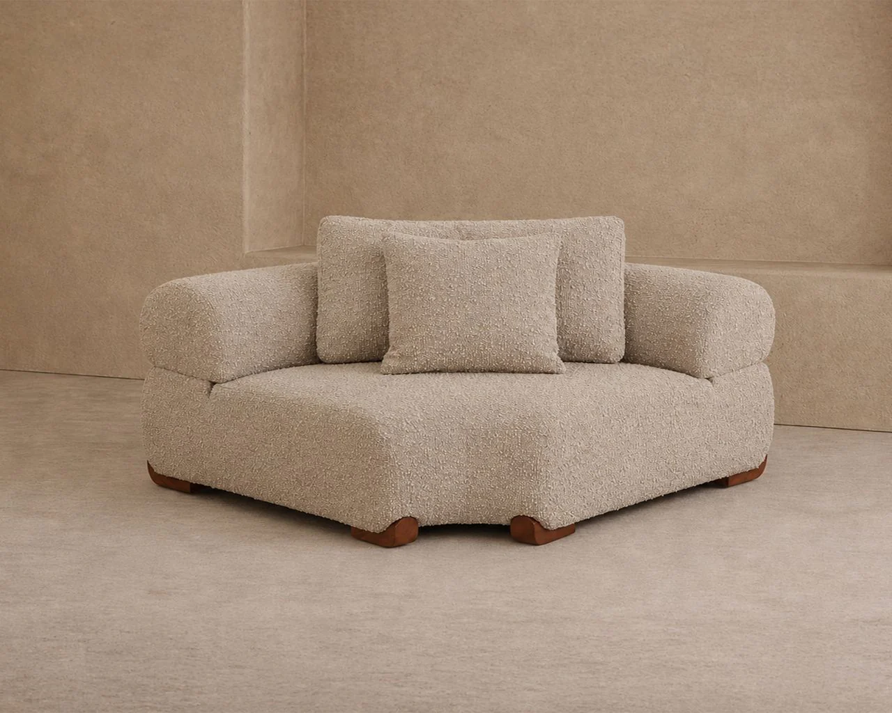 Liang & Eimil Cotto Modular Sofa – Corner Module – Amalfy Taupe Chenille - Image 4