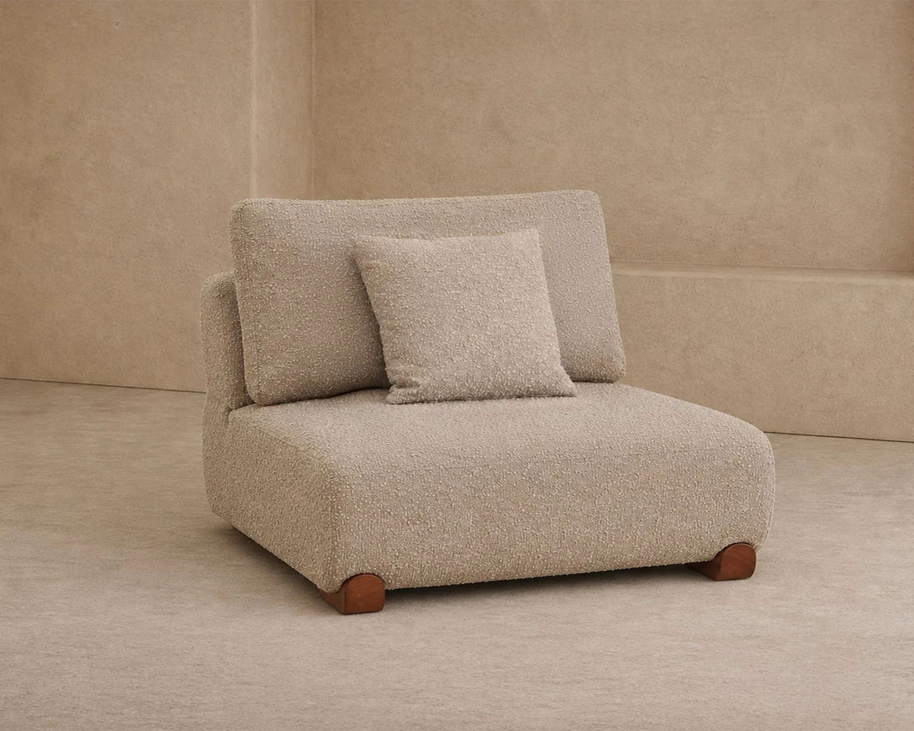 Liang & Eimil Cotto Modular Sofa – Middle Two Seater Module – Amalfy Taupe Chenille - Image 4
