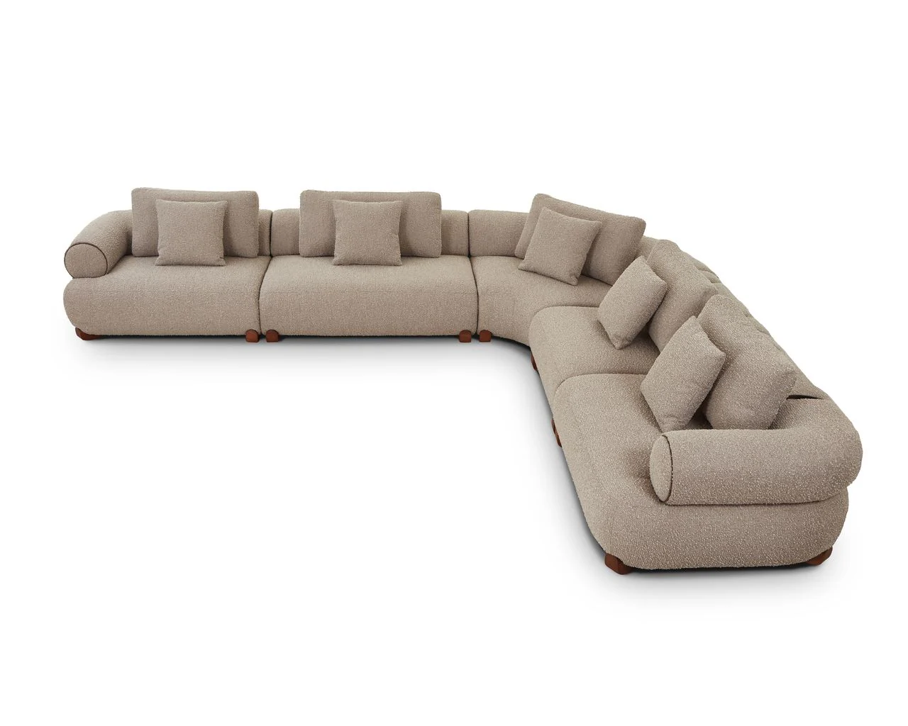 Liang & Eimil Cotto Modular Sofa – Middle One Seater Module – Amalfy Taupe Chenille - Image 13