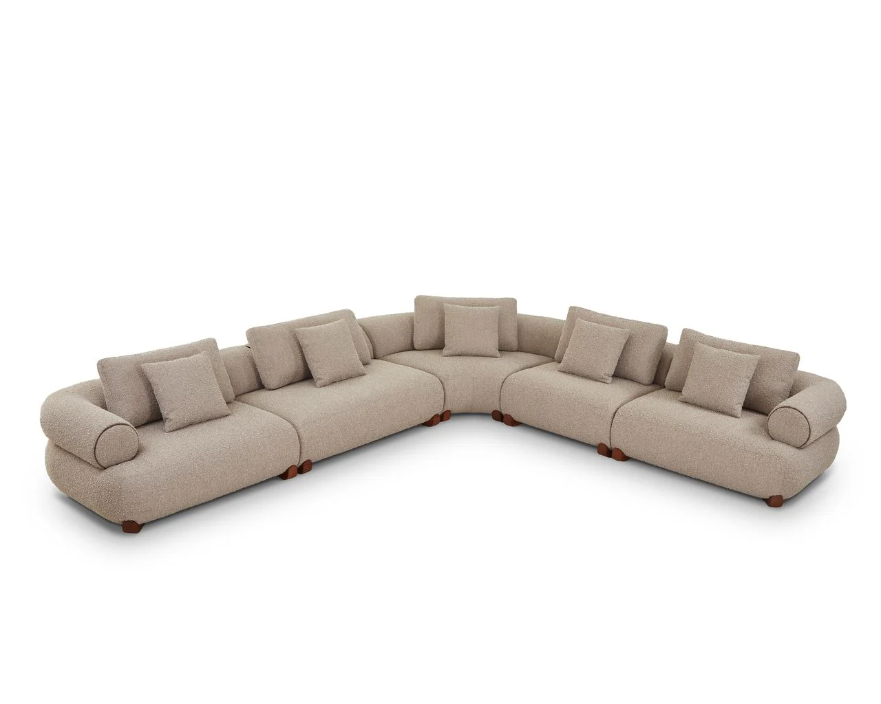 Liang & Eimil Cotto Modular Sofa – Middle One Seater Module – Amalfy Taupe Chenille - Image 7