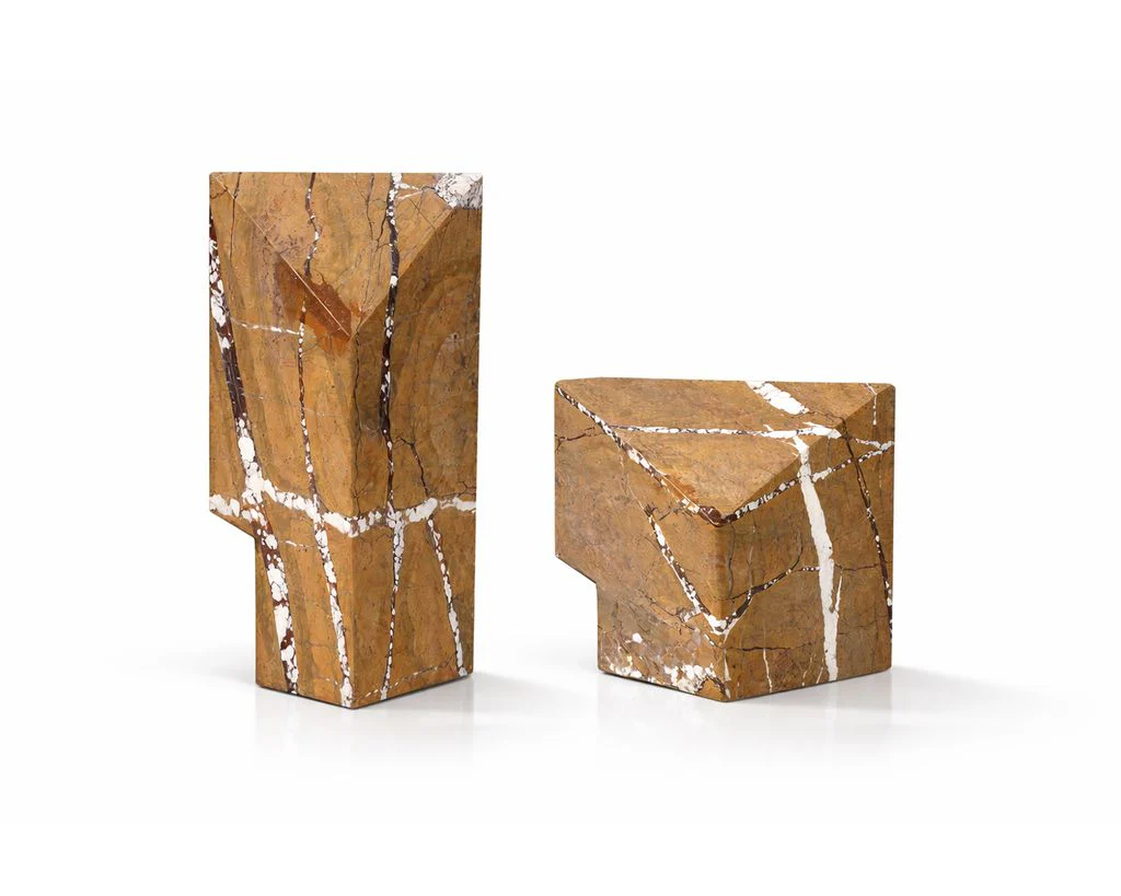 Liang & Eimil Dora Sculpture - Brown Earthy Marble - Image 2