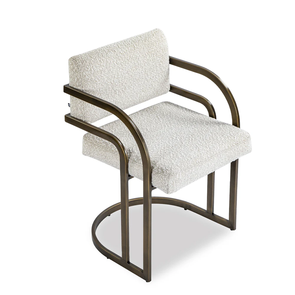 Liang & Eimil Dylan Dining Chair in Boucle Sand Fabric - Image 2