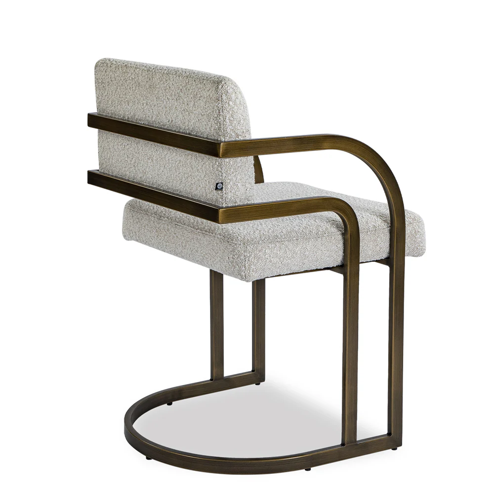 Liang & Eimil Dylan Dining Chair in Boucle Sand Fabric - Image 3