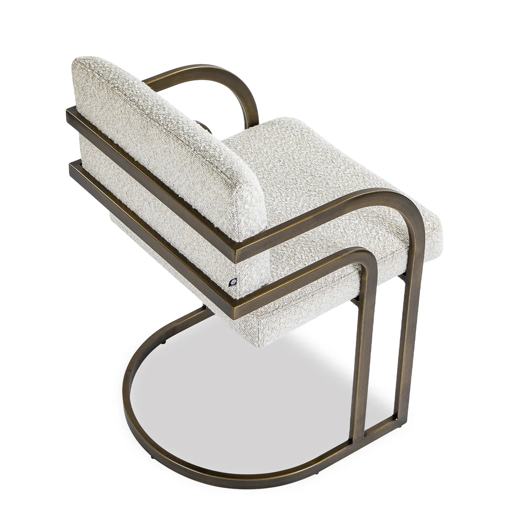 Liang & Eimil Dylan Dining Chair in Boucle Sand Fabric - Image 4