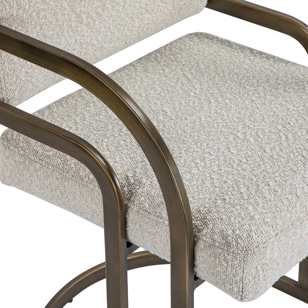 Liang & Eimil Dylan Dining Chair in Boucle Sand Fabric - Image 6