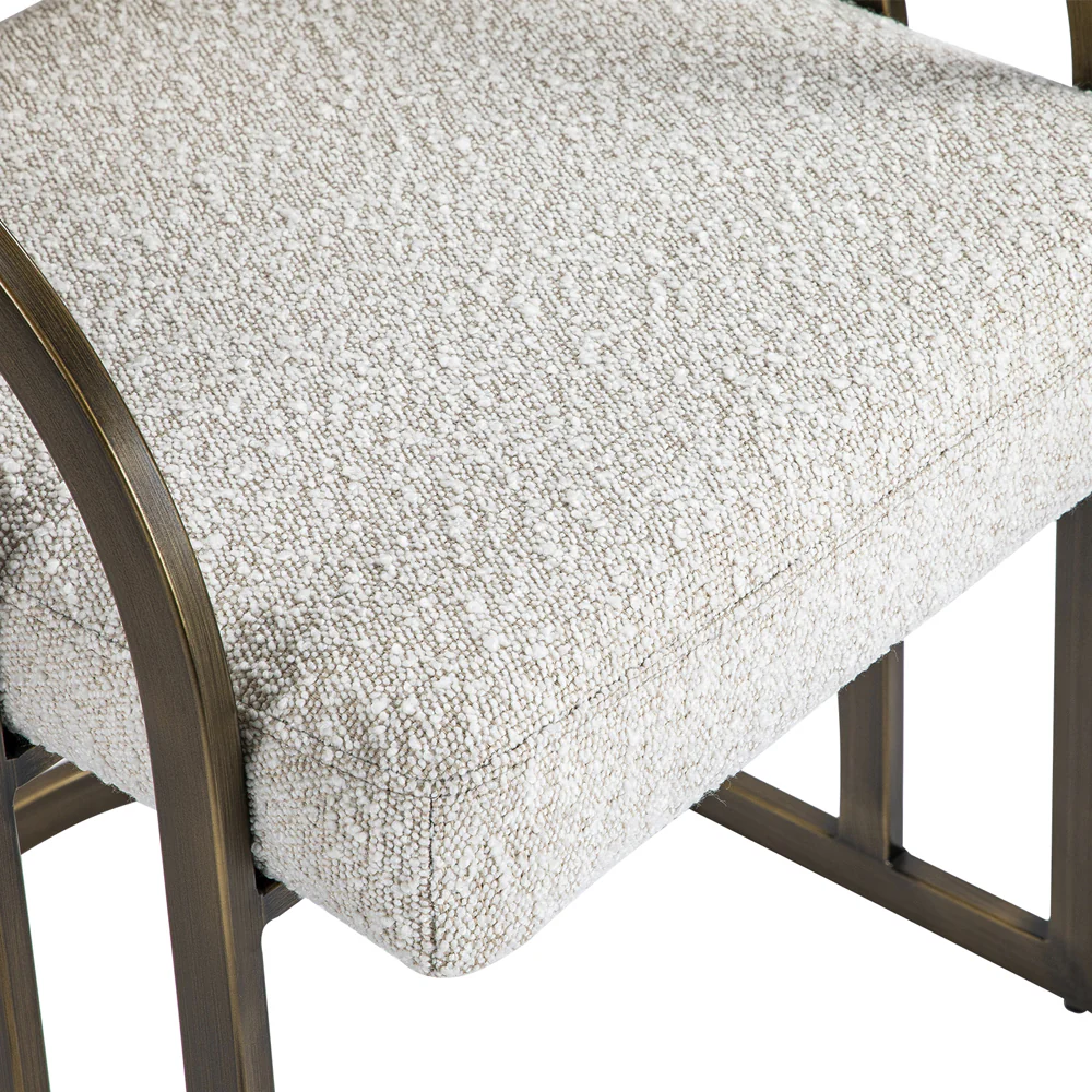 Liang & Eimil Dylan Dining Chair in Boucle Sand Fabric - Image 7