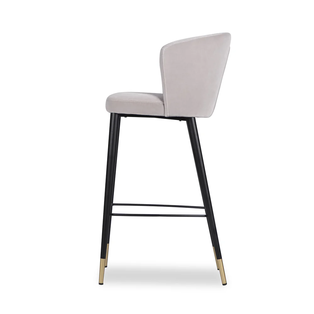 Liang & Eimil Elica Stool in Gainsborough Dorian Grey Velvet - Image 3