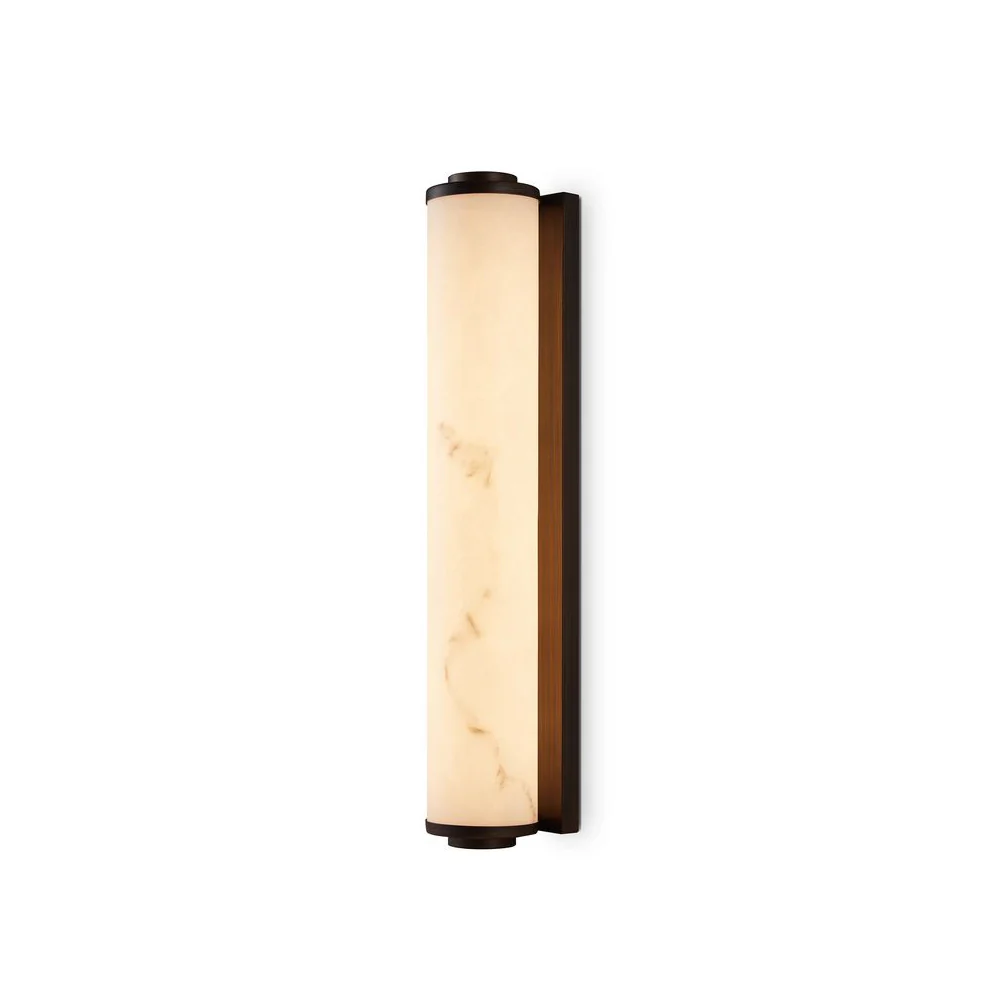 Liang & Eimil Fento IP44 Wall Lamp - Antique Bronze and Alabaster Effect - Large - Image 2