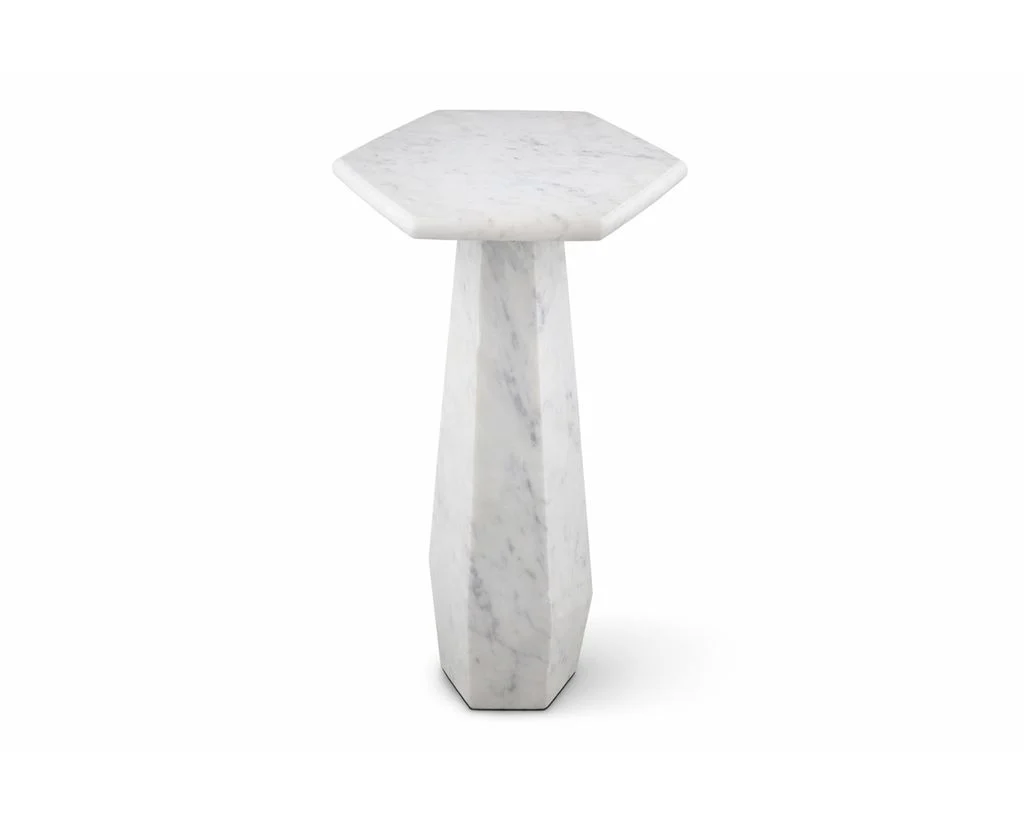 Liang & Eimil Hexagon Side Table - White Lady Marble - Image 2