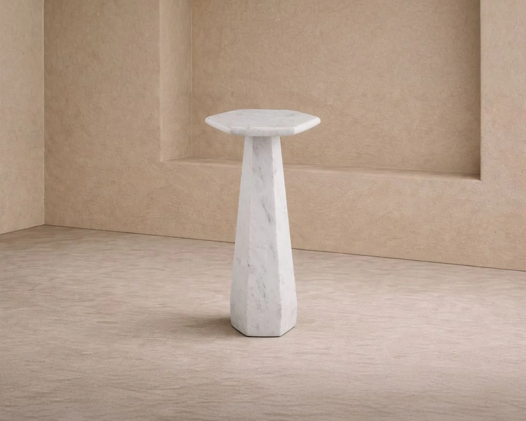 Liang & Eimil Hexagon Side Table - White Lady Marble - Image 8