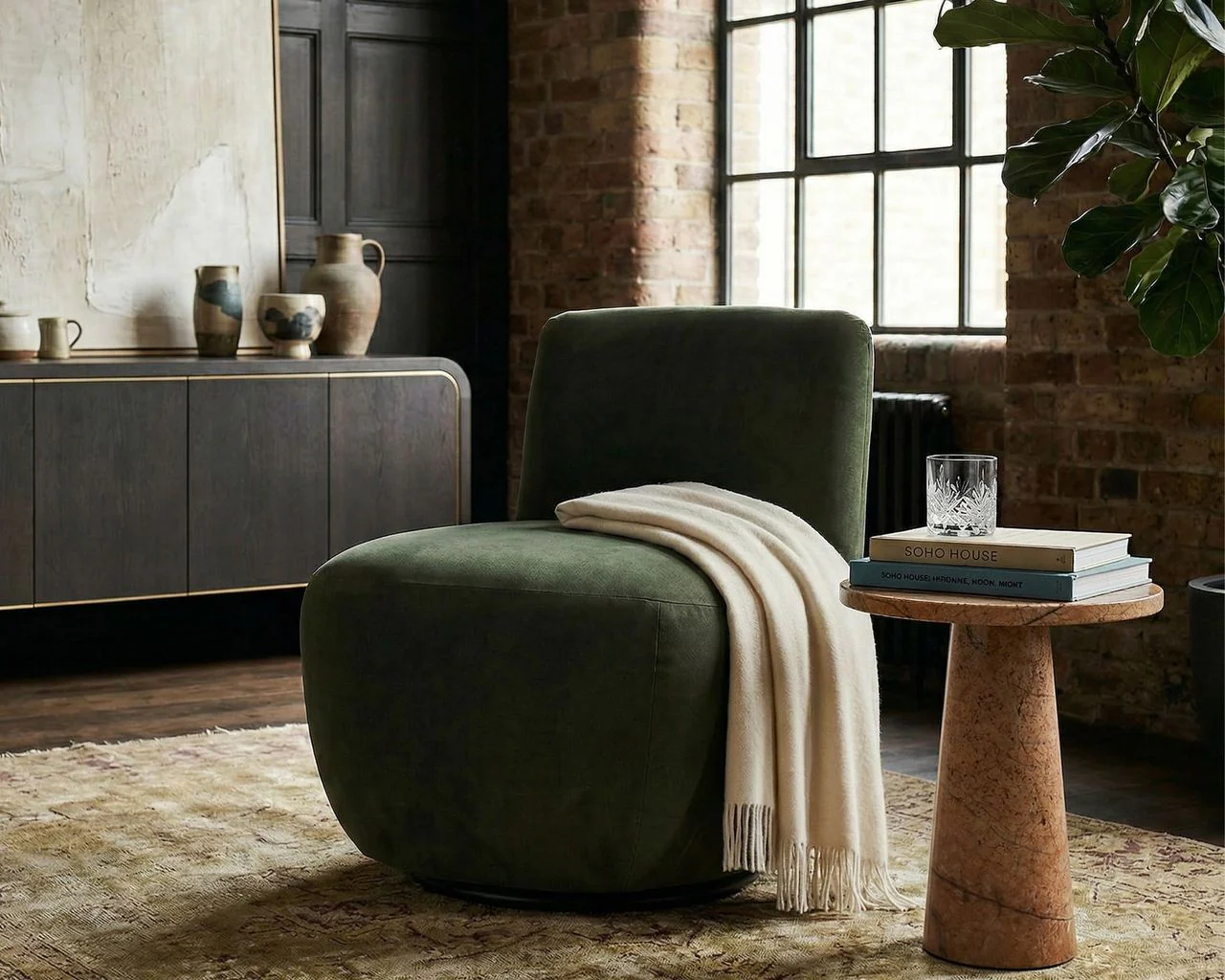 Liang & Eimil Hopper Swivel Occasional Chair – Hopper Moss (CRIB 5) - Image 7