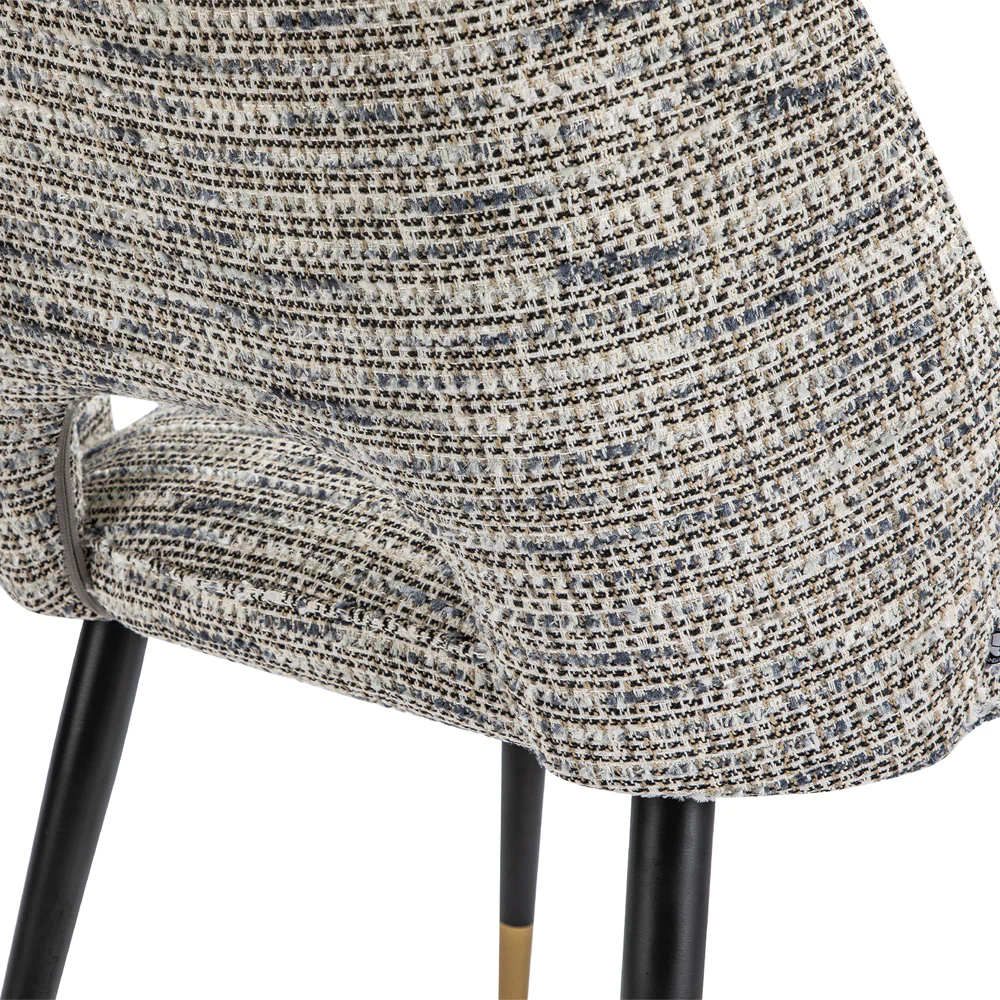 Liang & Eimil Jagger Dining Chair with Sherpa Grey Fabric (Set of 2) - Image 4