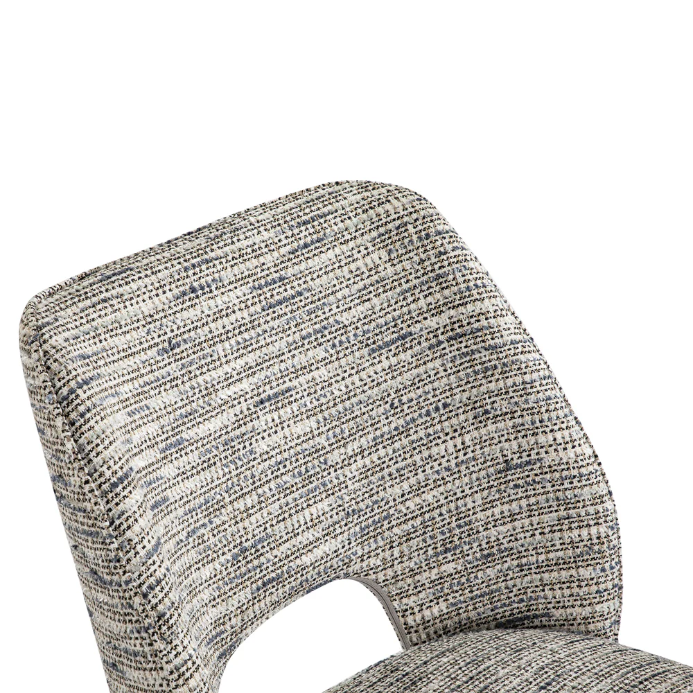 Liang & Eimil Jagger Dining Chair with Sherpa Grey Fabric (Set of 2) - Image 6