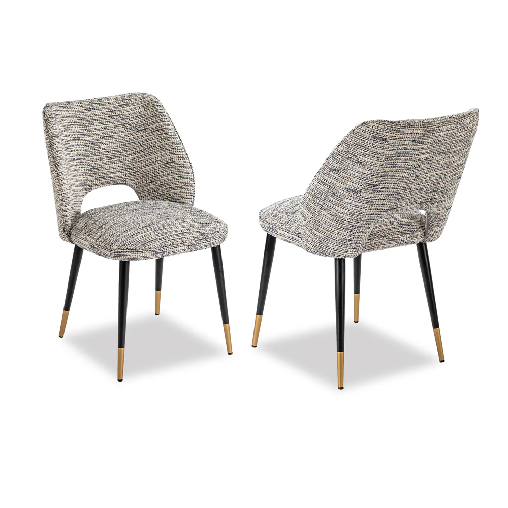Liang & Eimil Jagger Dining Chair with Sherpa Grey Fabric (Set of 2) - Image 7