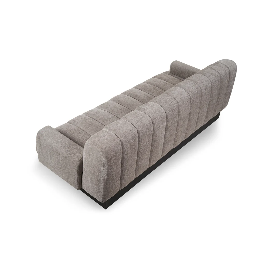 Liang & Eimil Keiron Sofa in Grey Chenille and Matt Black - Image 3