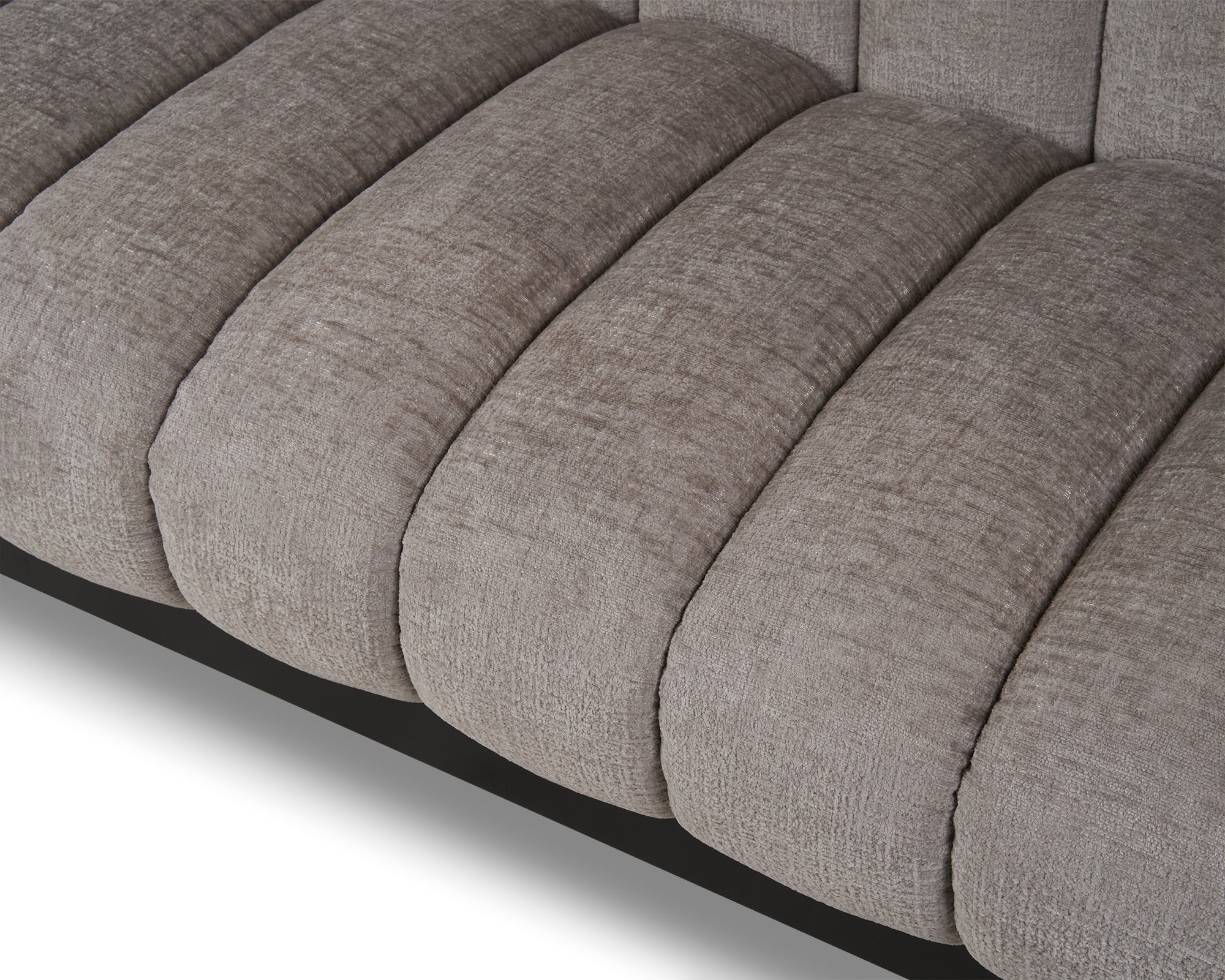 Liang & Eimil Keiron Sofa in Grey Chenille and Matt Black - Image 4