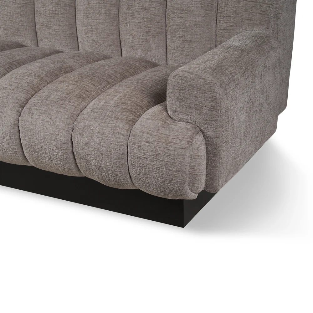Liang & Eimil Keiron Sofa in Grey Chenille and Matt Black - Image 5
