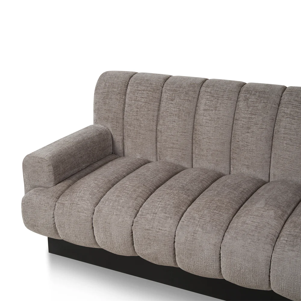 Liang & Eimil Keiron Sofa in Grey Chenille and Matt Black - Image 6