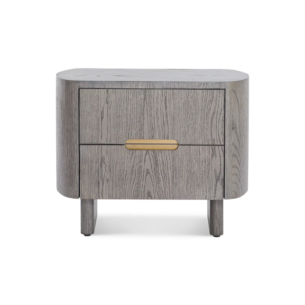 Liang & Eimil Lettos Bedside Table – Silver-Black Oak