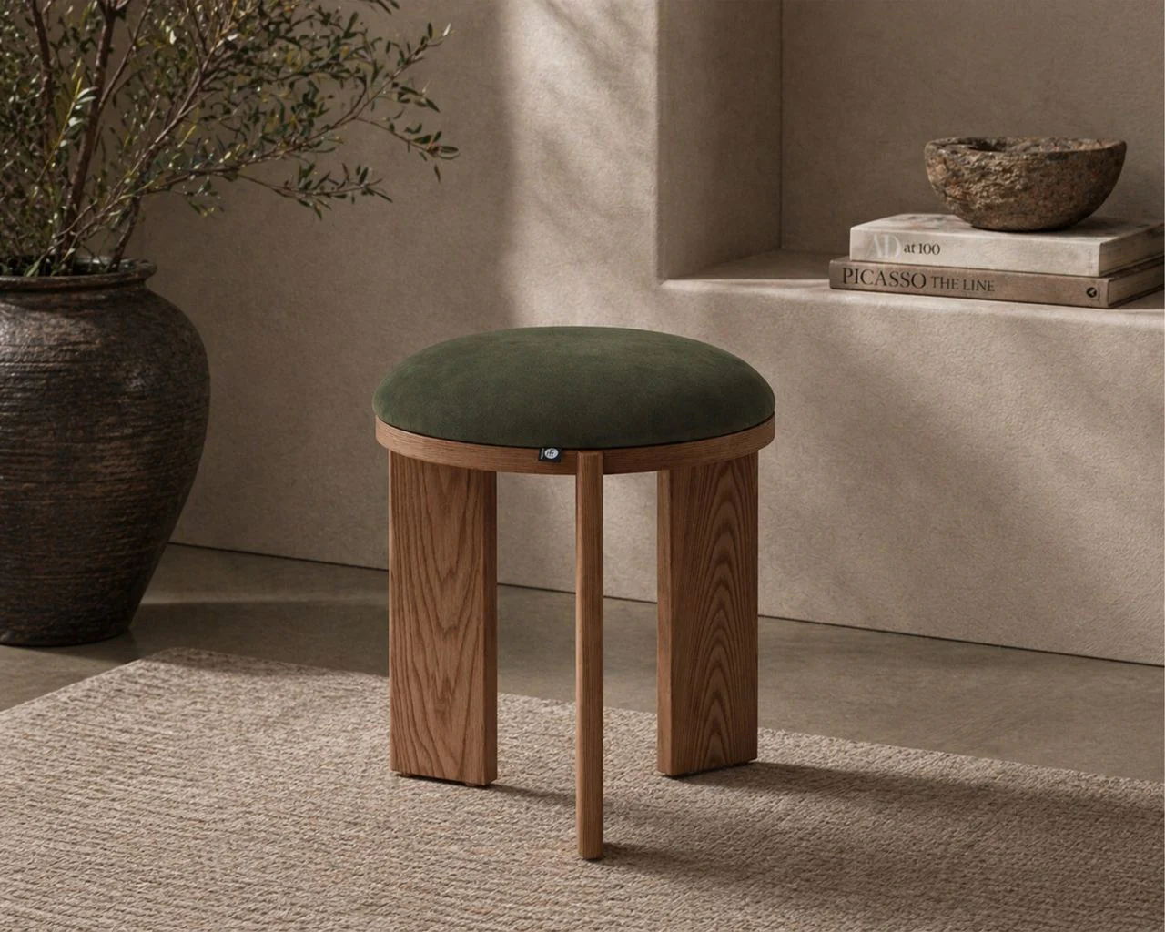 Liang & Eimil Lia Foot Stool – Hopper Moss (CRIB 5) - Image 6