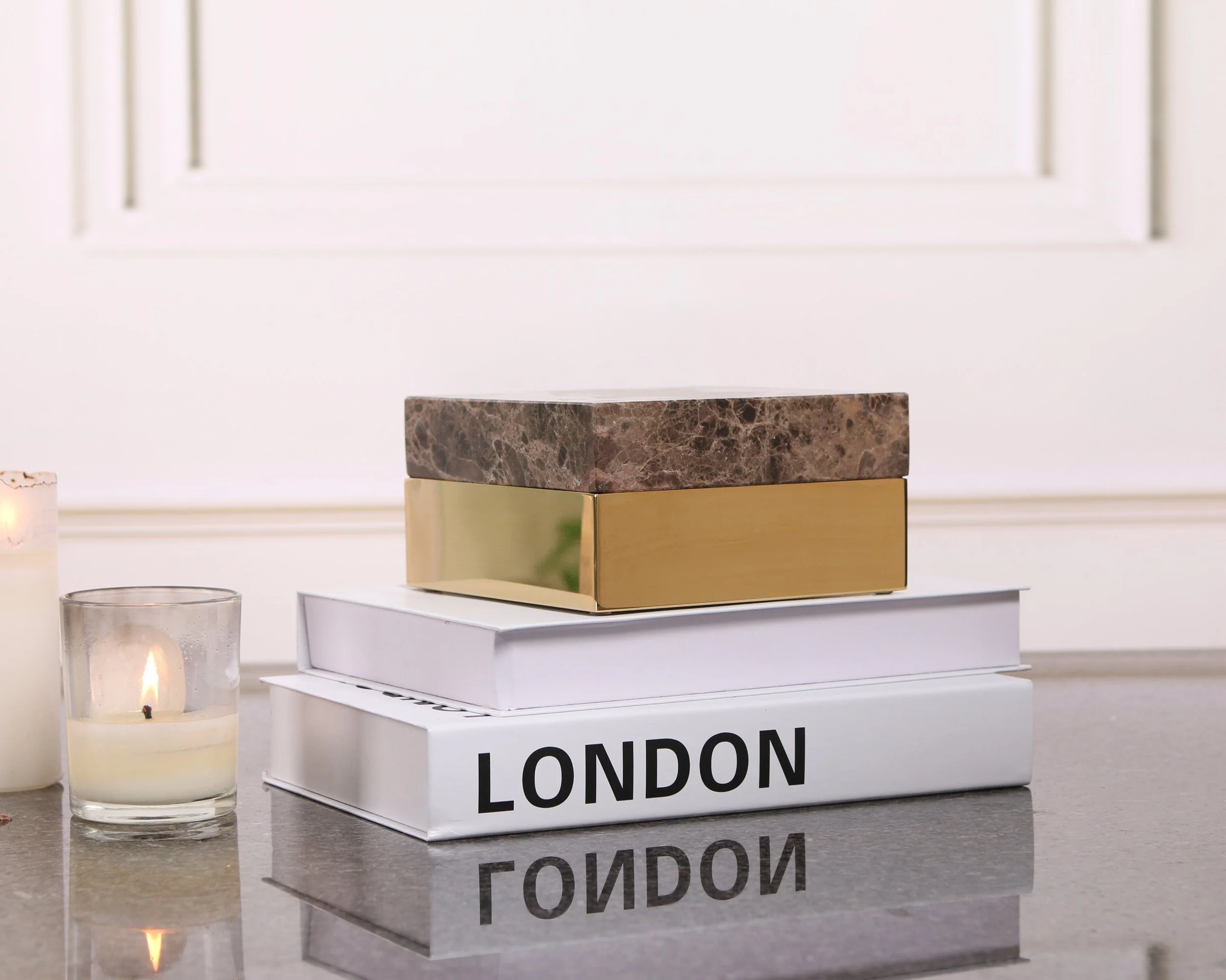 Liang & Eimil Lina Storage Box – Coffee and Gold - Image 2