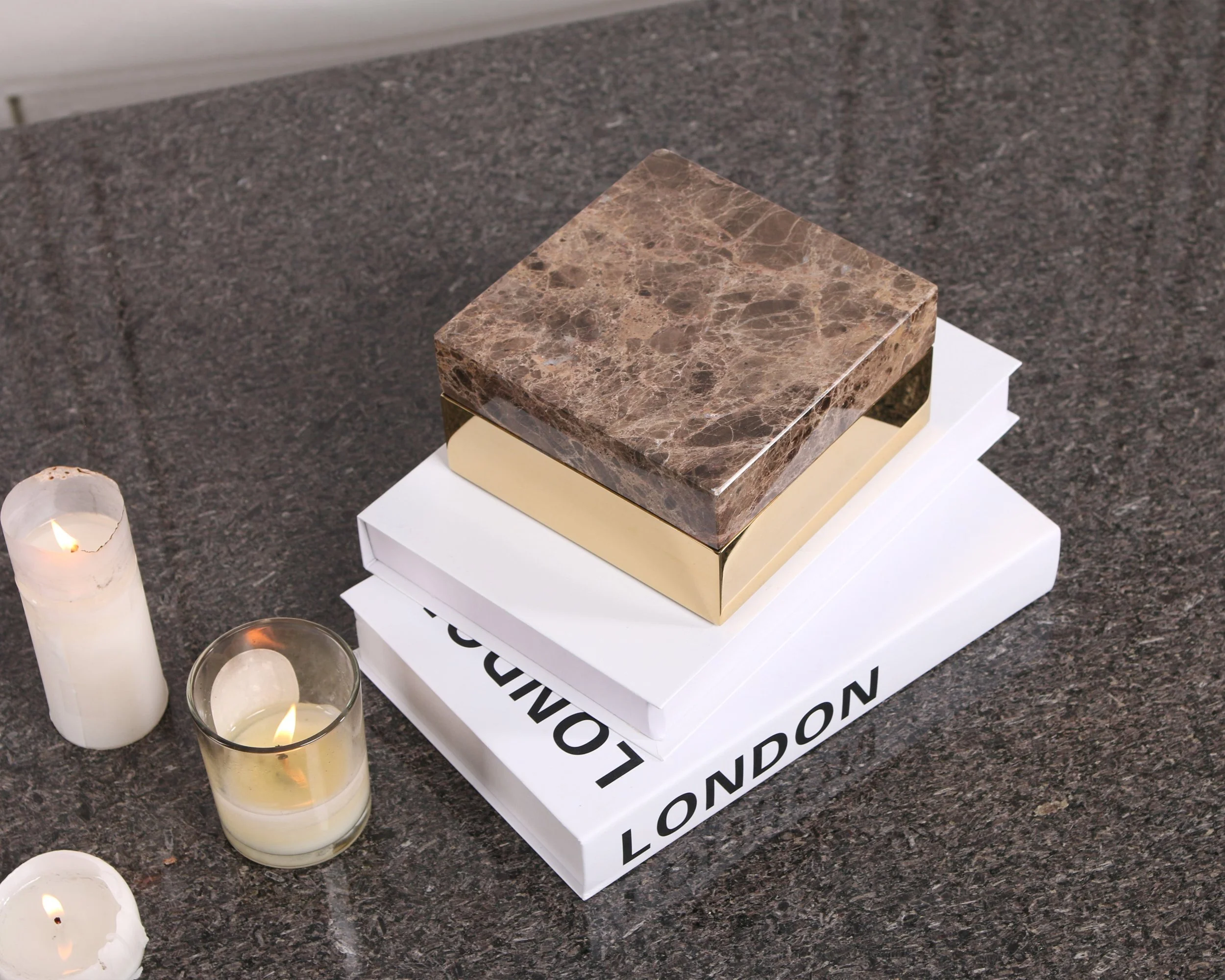 Liang & Eimil Lina Storage Box – Coffee and Gold - Image 4