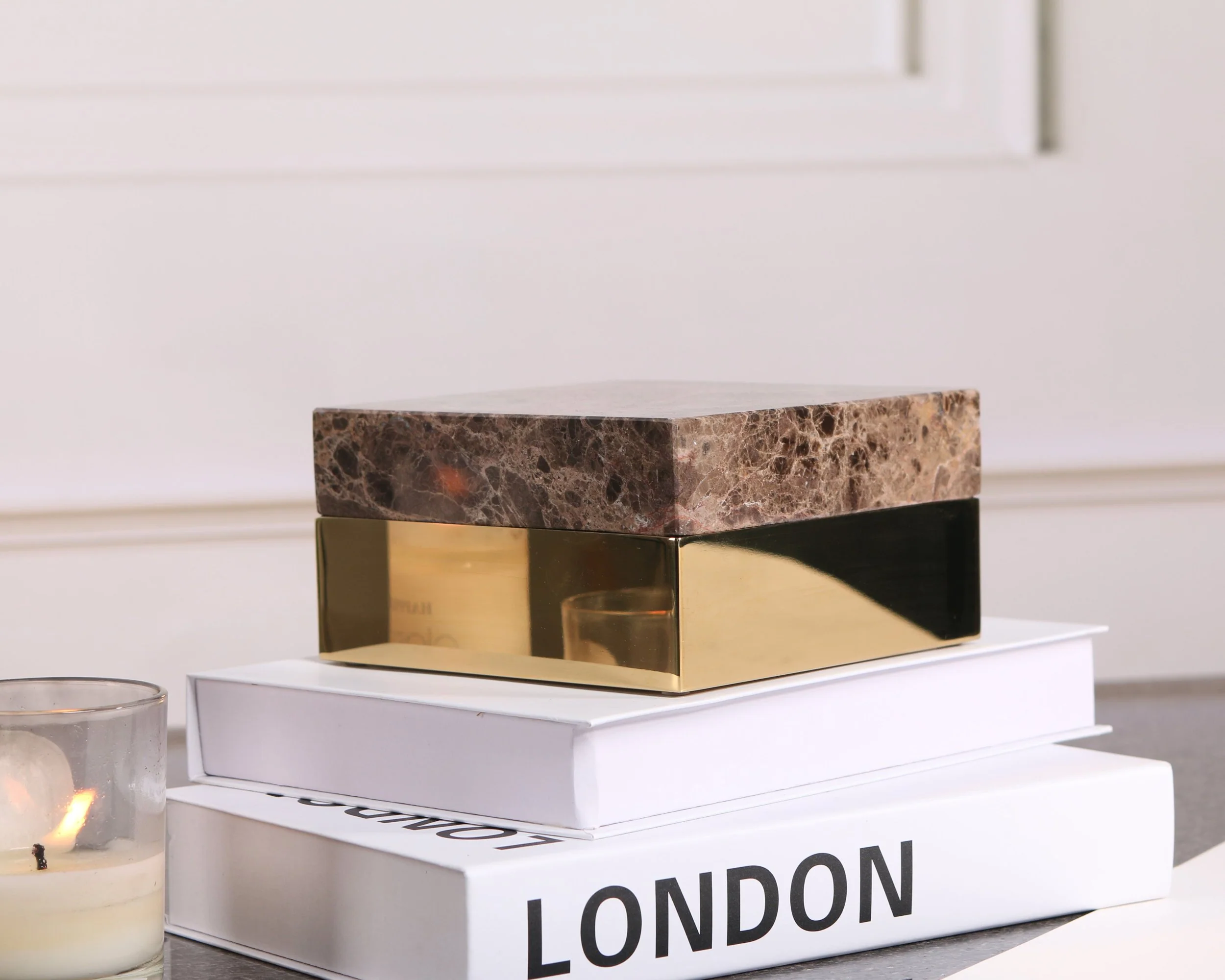 Liang & Eimil Lina Storage Box – Coffee and Gold - Image 5