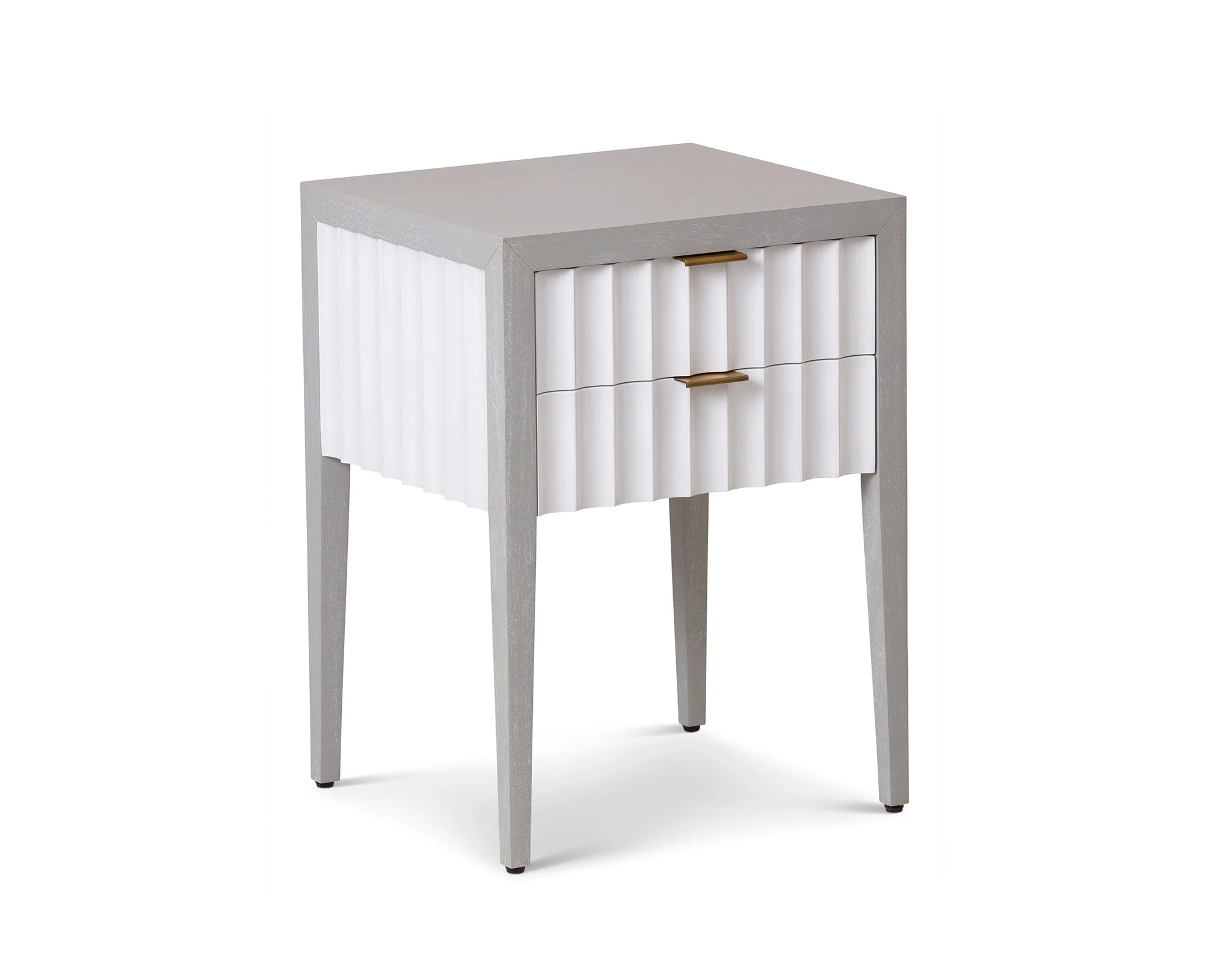 Liang & Eimil Malibu Bedside Table – 2 Drawers – Grey - Image 2