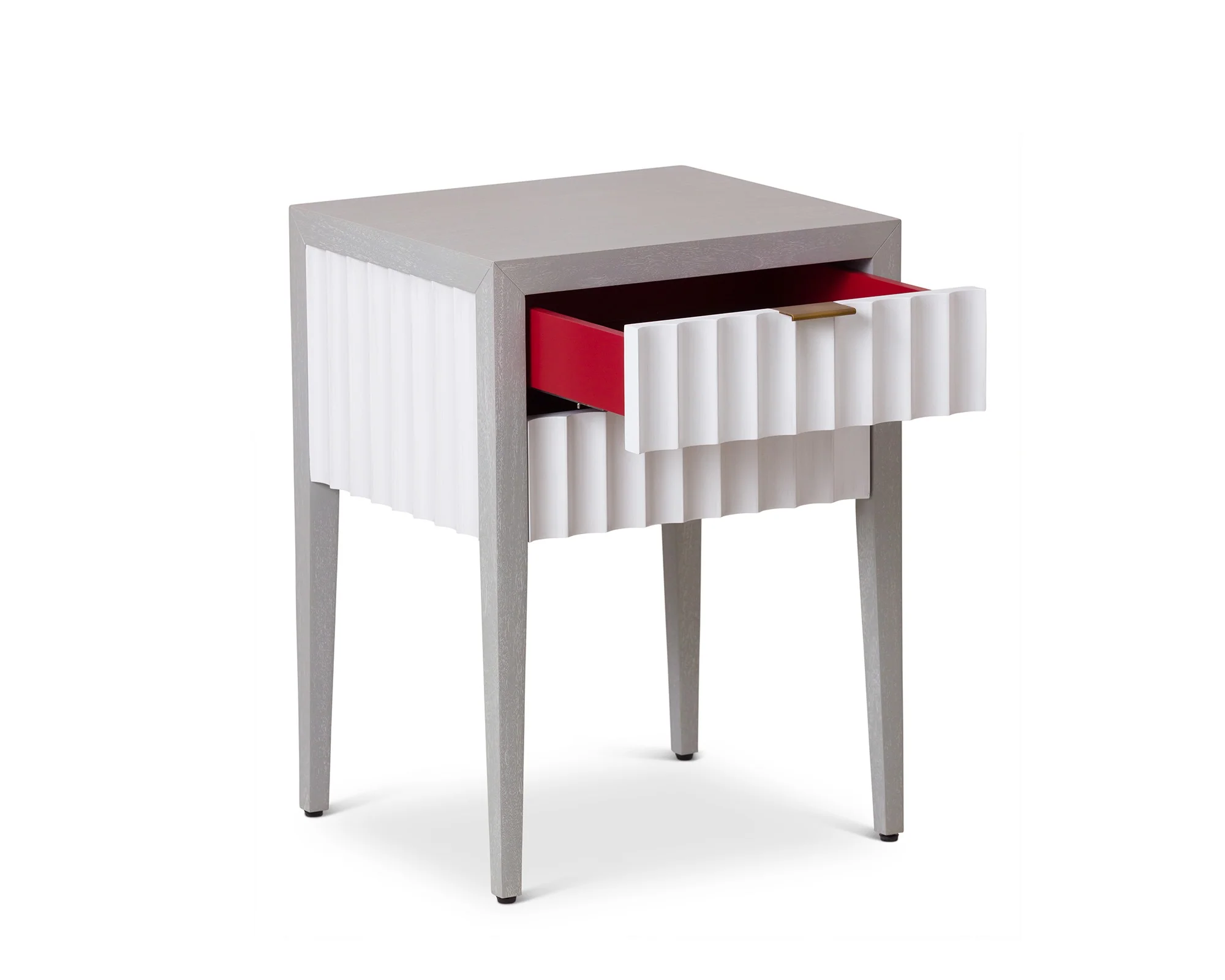 Liang & Eimil Malibu Bedside Table – 2 Drawers – Grey - Image 3