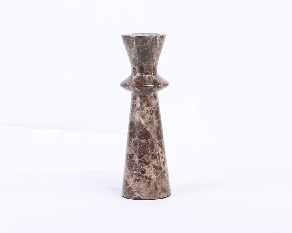 Liang & Eimil Melora Candle Holder – Dark Brown Marble - Image 3