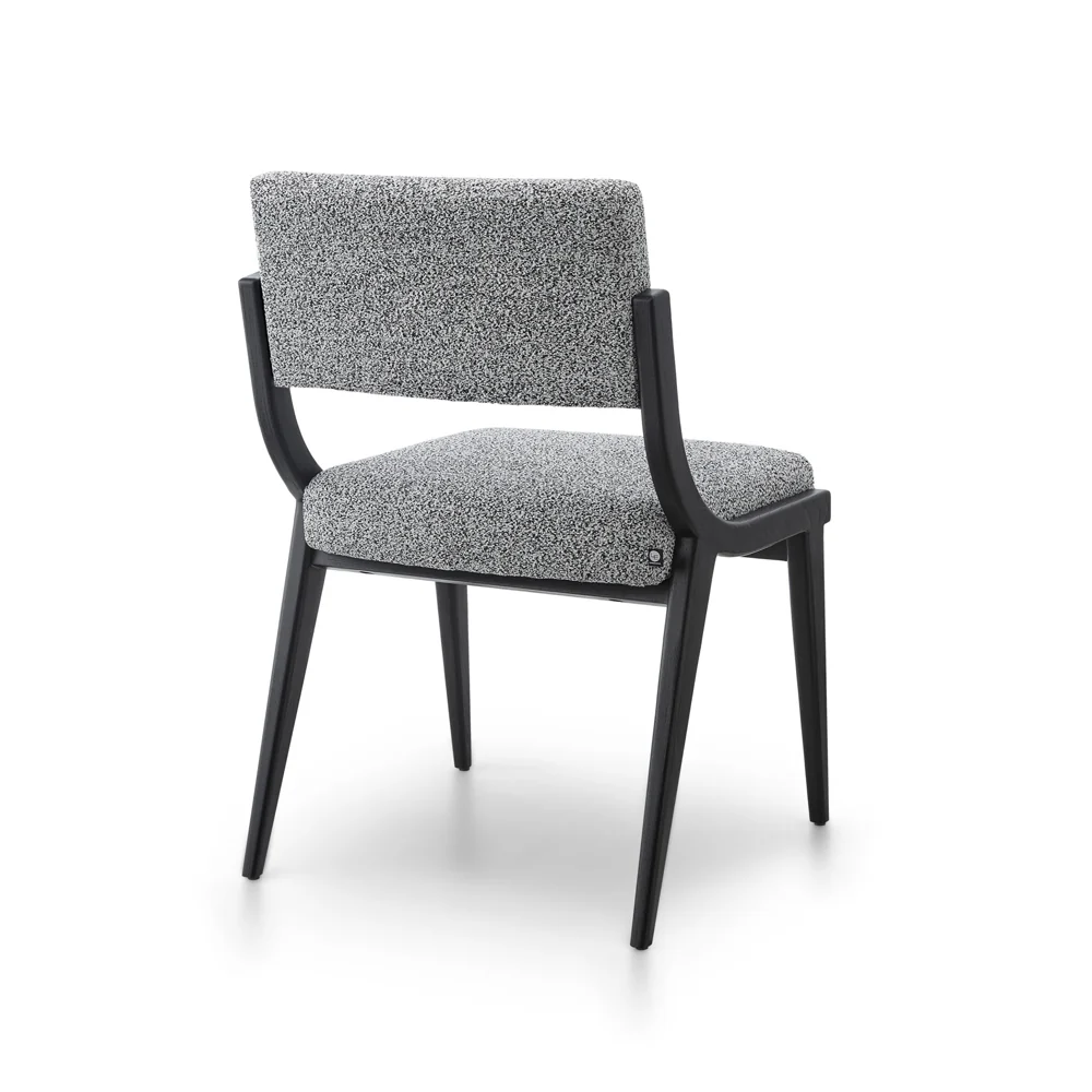 Liang & Eimil Miami Dining Chair in Cordoba Speckle Grey and Matt Black - Image 4