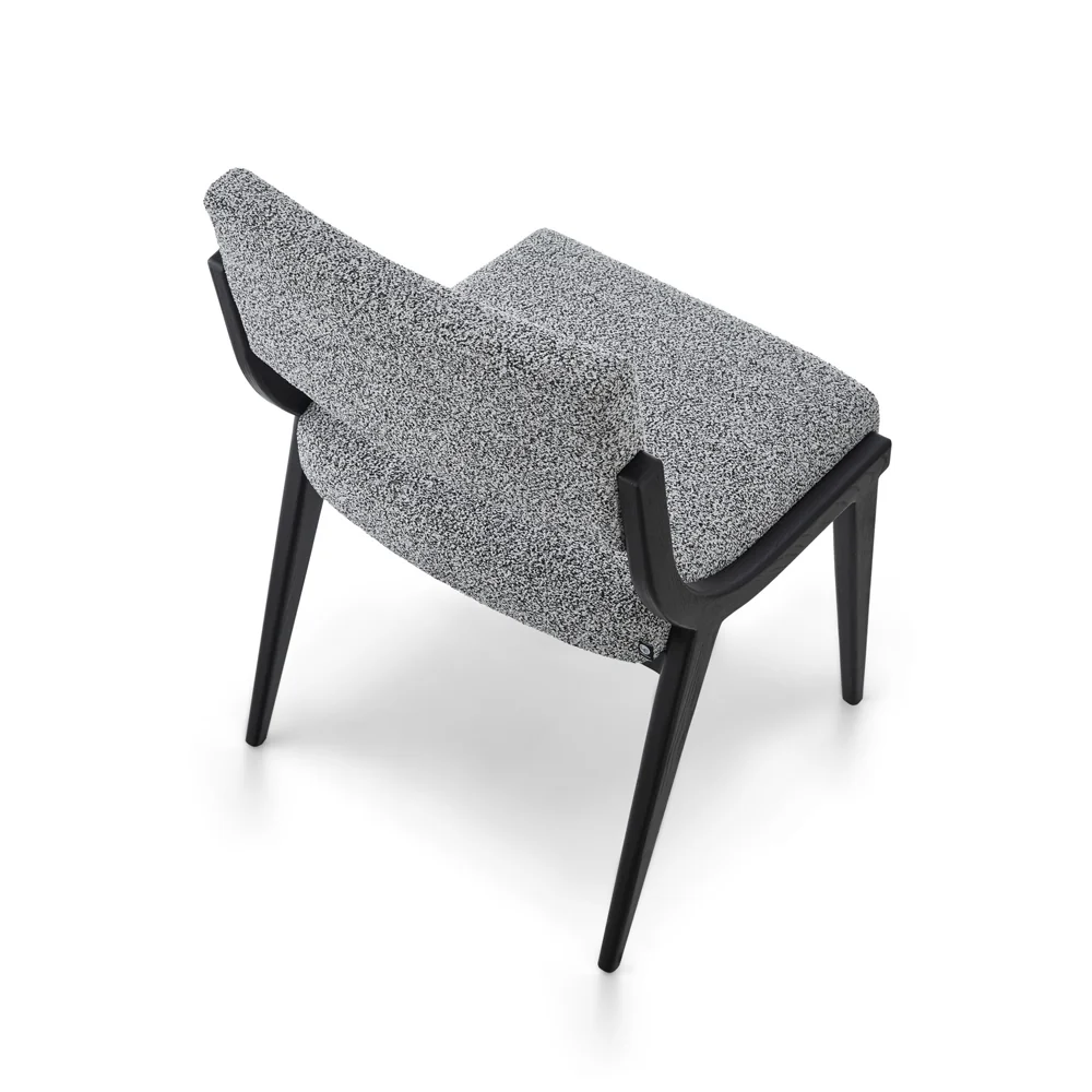Liang & Eimil Miami Dining Chair in Cordoba Speckle Grey and Matt Black - Image 5