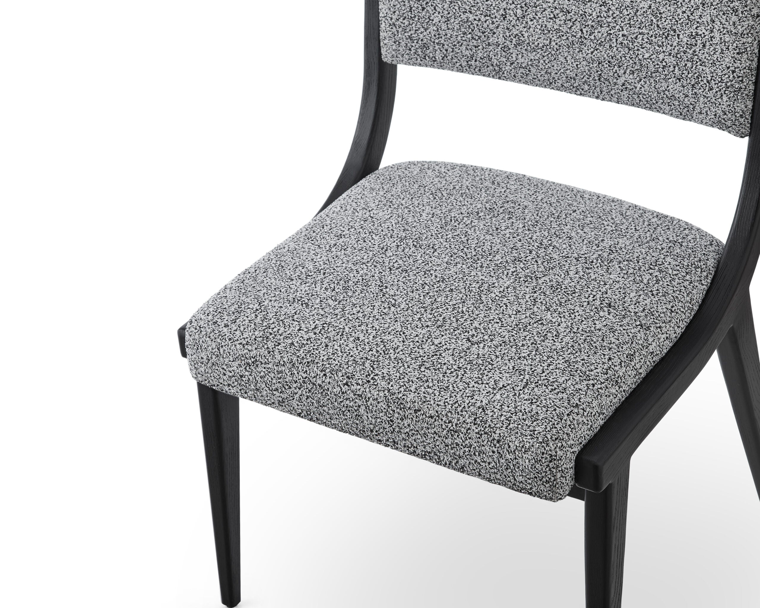 Liang & Eimil Miami Dining Chair in Cordoba Speckle Grey and Matt Black - Image 6