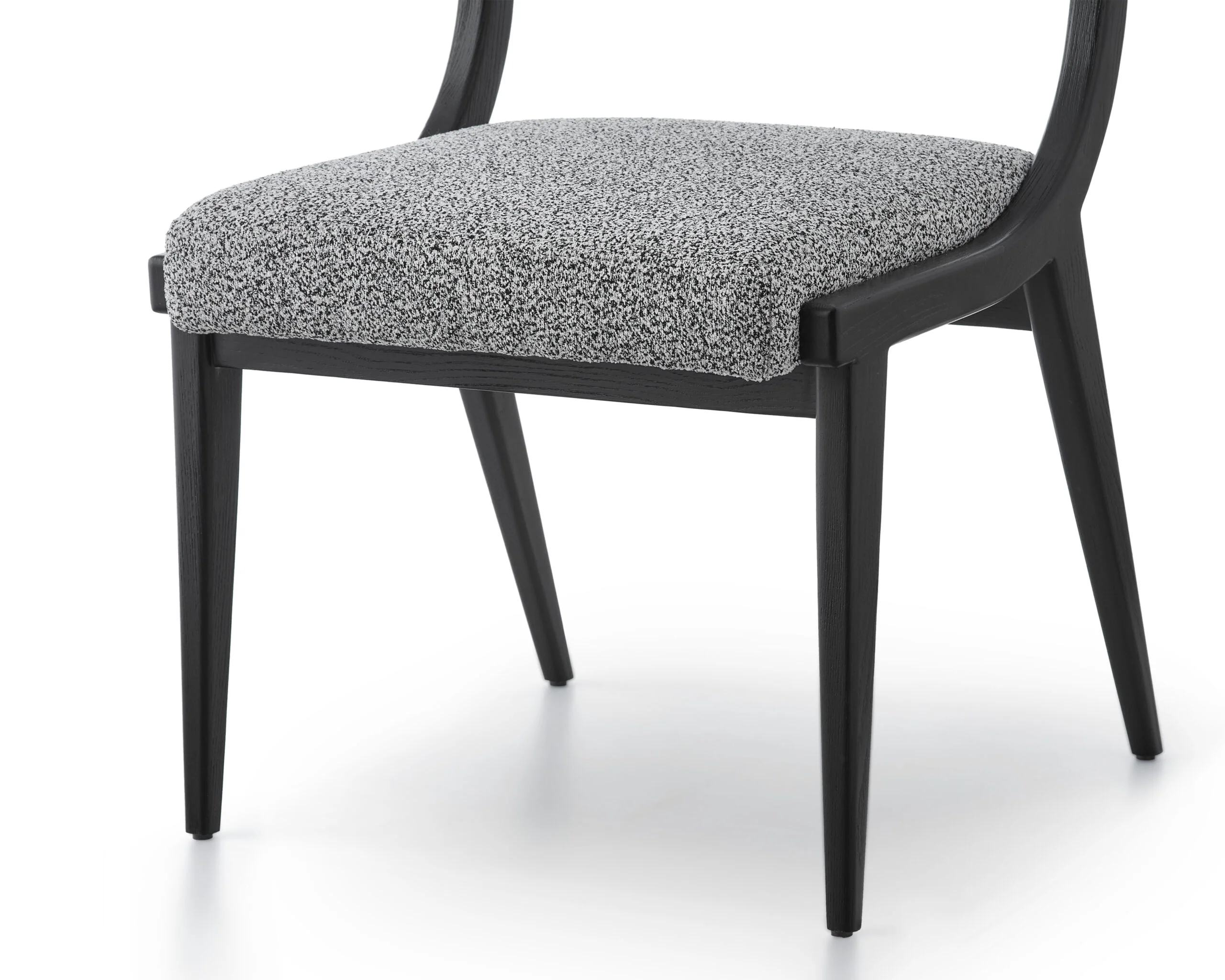 Liang & Eimil Miami Dining Chair in Cordoba Speckle Grey and Matt Black - Image 7