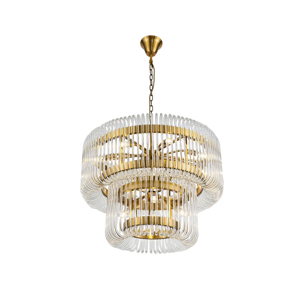 Liang & Eimil Mist Tall Pendant Lamp - Brushed Brass - Image 2