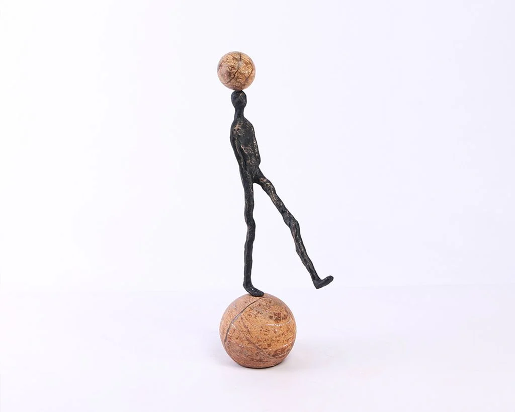 Liang & Eimil Motus Sculpture – Dark Bronze/Marble – Second - Image 2