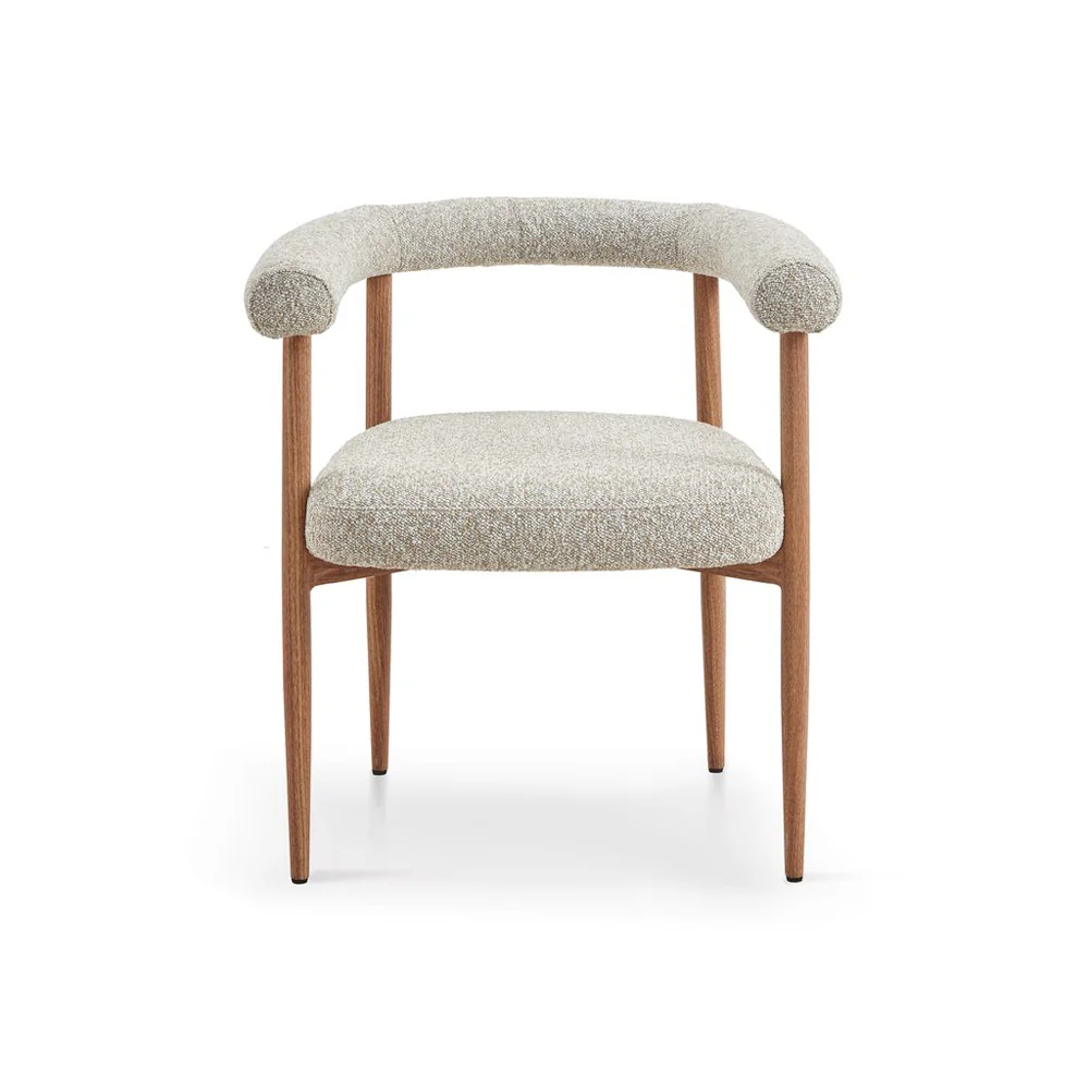 Liang & Eimil Nantes Outdoor Dining Chair – Lima Beige & Walnut (CRIB 5)