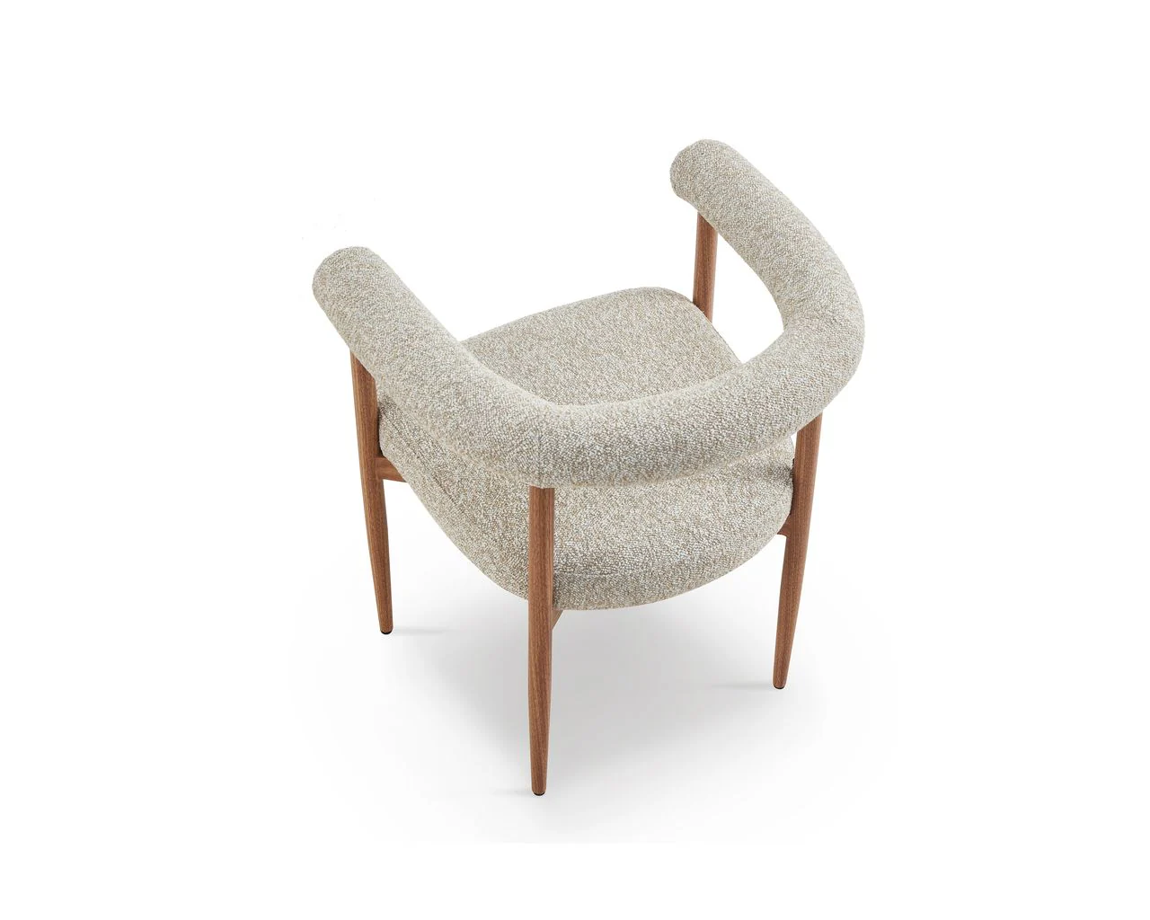 Liang & Eimil Nantes Outdoor Dining Chair – Lima Beige & Walnut (CRIB 5) - Image 3