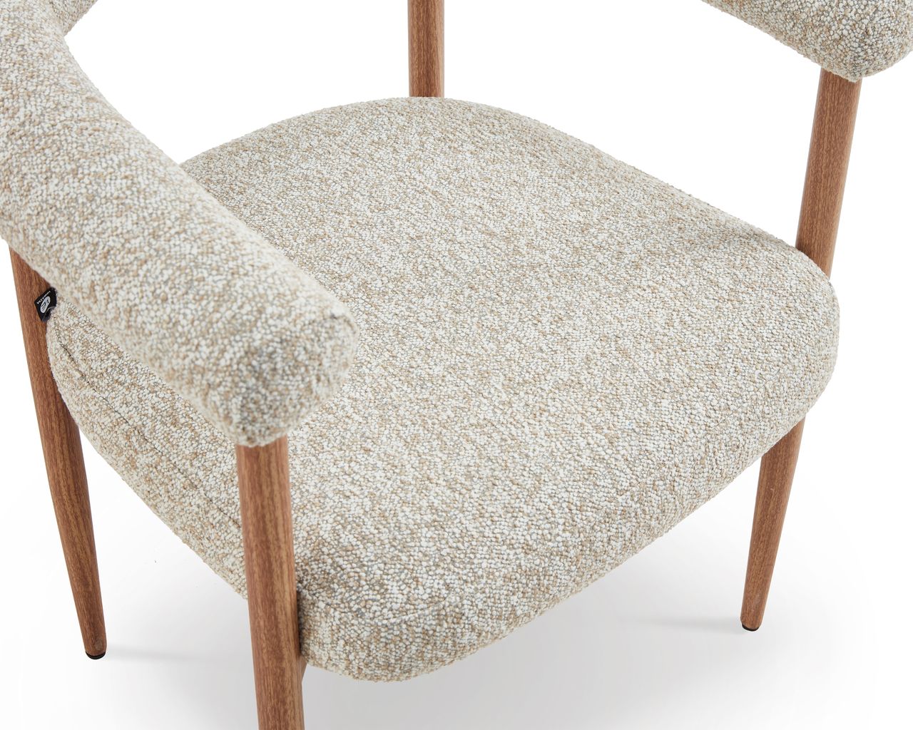 Liang & Eimil Nantes Outdoor Dining Chair – Lima Beige & Walnut (CRIB 5) - Image 6
