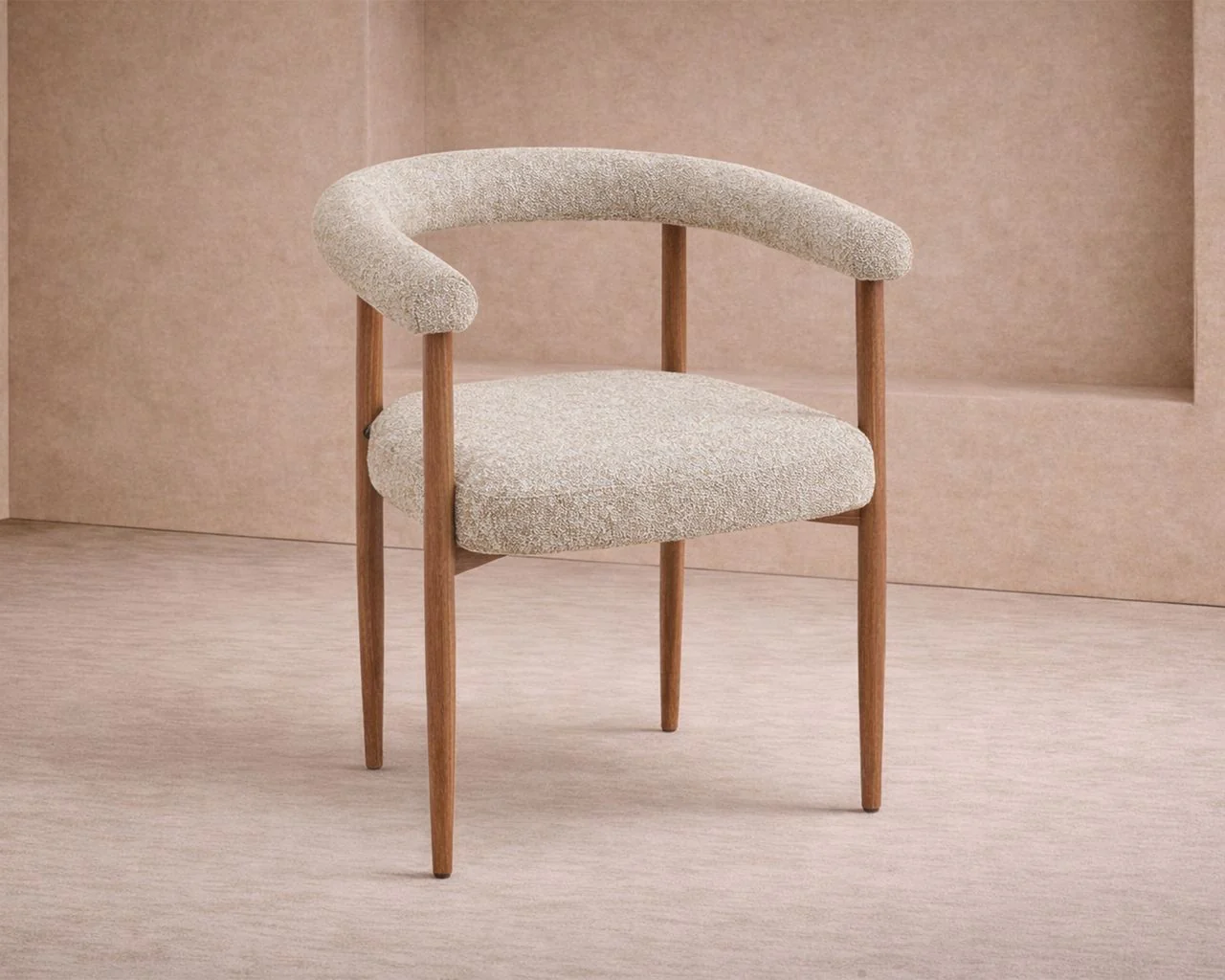 Liang & Eimil Nantes Outdoor Dining Chair – Lima Beige & Walnut (CRIB 5) - Image 8