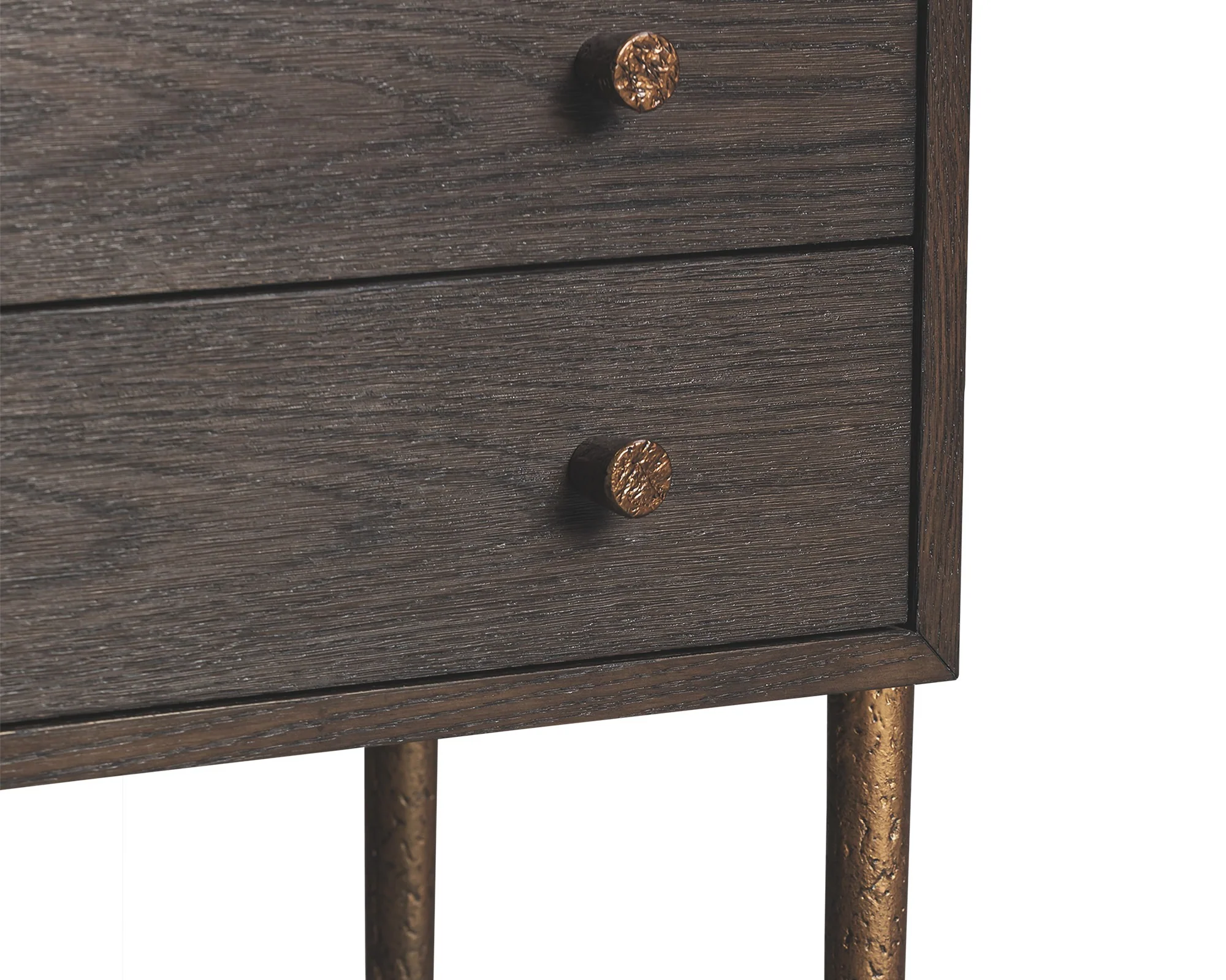 Liang & Eimil Nella Bedside Table – Brushed Brown & Hammered Dark Bronze - Image 6