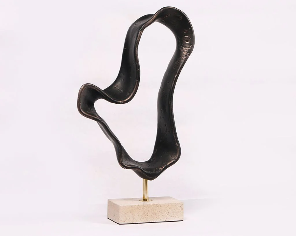 Liang & Eimil Ondra Sculpture – Dark Bronze/Marble - Image 2