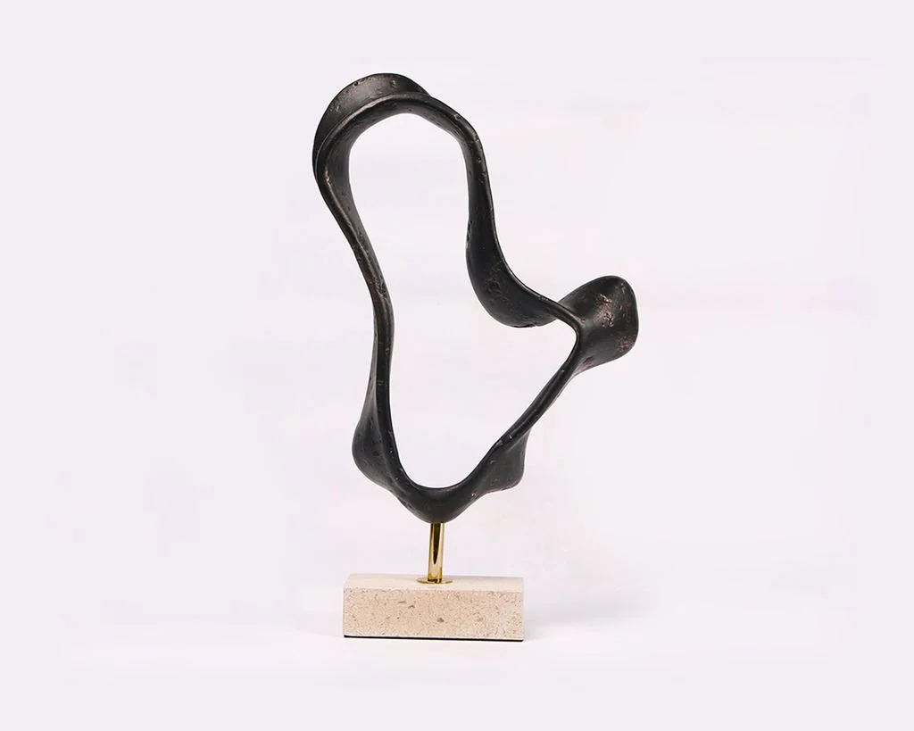 Liang & Eimil Ondra Sculpture – Dark Bronze/Marble - Image 3