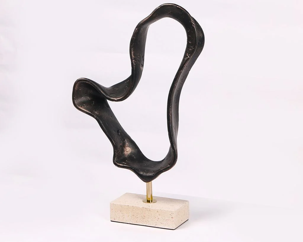 Liang & Eimil Ondra Sculpture – Dark Bronze/Marble - Image 4