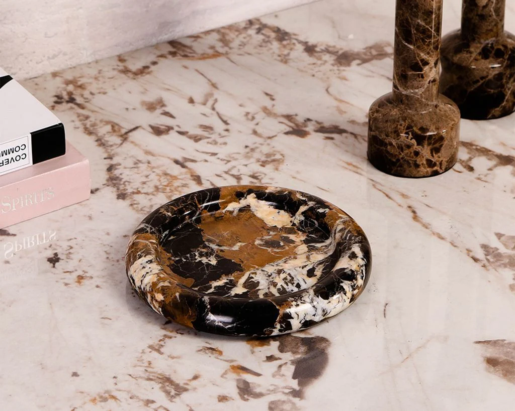 Liang & Eimil Ophira Tray – Black & Gold Marble - Image 2